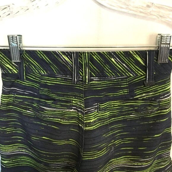 Tony Hawk Hybrid Boys Bermuda Shorts Sz 8 Striped Gray and Lime Green Quick Dry - Picture 5 of 7